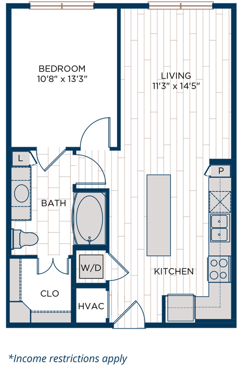 Aura Thirty2 A3.1 Affordable Unit Floor Plan